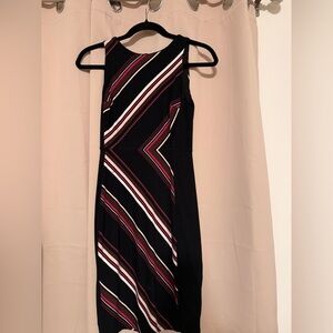 White House Black Market Diagonal Stripe Sheath Dress